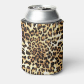 Leopardenhaut, nahtlose Musterkonstruktion. Dosenkühler (Kanne Rückseite)