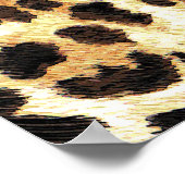 Leopardenhaut, nahtlose Musterkonstruktion. Poster (Ecke)