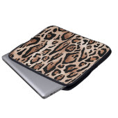 Leopardenhaut: nahtloses Muster. Laptopschutzhülle (Vorne Knopf)