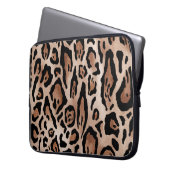 Leopardenhaut: nahtloses Muster. Laptopschutzhülle (Vorderseite Links)