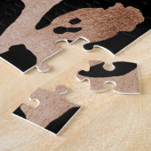 Leopardenhaut: nahtloses Muster. Puzzle (Seite)