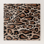 Leopardenhaut: nahtloses Muster. Puzzle (Horizontal)