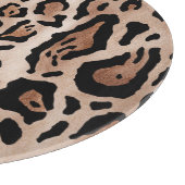 Leopardenhaut: nahtloses Muster. Schneidebrett (Ecke)