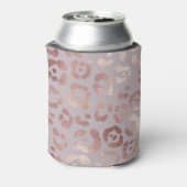 Leopardenhaut: Rose Gold Eleganz. Dosenkühler (Kanne Rückseite)