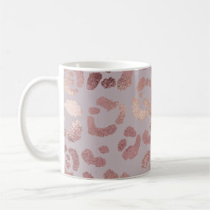 Leopardenhaut: Rose Gold Eleganz. Kaffeetasse