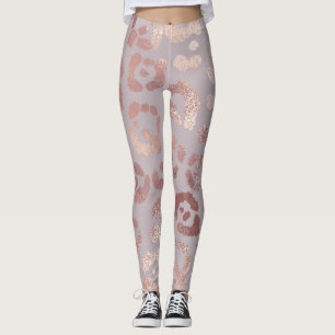 Leopardenhaut: Rose Gold Eleganz. Leggings