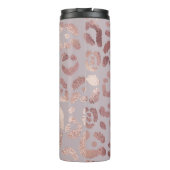 Leopardenhaut: Rose Gold Eleganz. Thermosbecher (Rückseite)