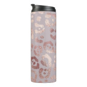 Leopardenhaut: Rose Gold Eleganz. Thermosbecher (Nach rechts gedreht)