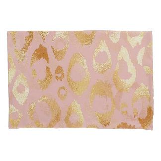 Leopardenhaut, Roségold-Textur Kissenbezug