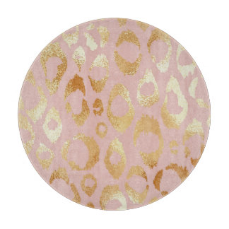 Leopardenhaut, Roségold-Textur Schneidebrett