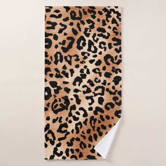Leopardenhaut. Stilvolles Bluse-Design mit Leopard Badehandtuch (Badehandtuch)