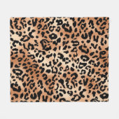 Leopardenhaut. Stilvolles Bluse-Design mit Leopard Fleecedecke (Vorderseite (Horizontal))