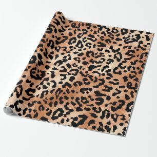 Leopardenhaut. Stilvolles Bluse-Design mit Leopard Geschenkpapier
