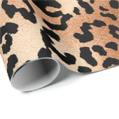 Leopardenhaut. Stilvolles Bluse-Design mit Leopard Geschenkpapier (Rolleneckpunkt)