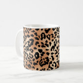 Leopardenhaut. Stilvolles Bluse-Design mit Leopard Kaffeetasse (Vorderseite Links)