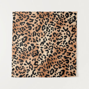 Leopardenhaut. Stilvolles Bluse-Design mit Leopard Wandteppich