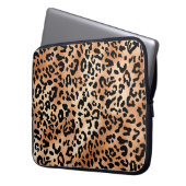 Leopardenhaut Stilvolles Bluse-Design mit Leoparde Laptopschutzhülle (Vorderseite Links)