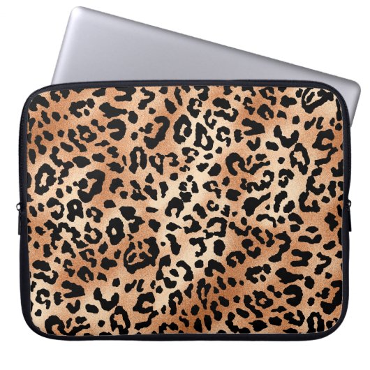 Leopardenhaut Stilvolles Bluse-Design mit Leoparde Laptopschutzhülle (Vorderseite)