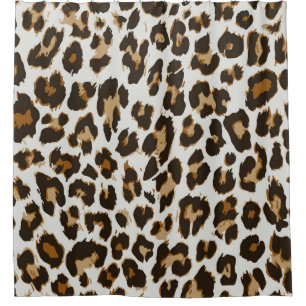 Leopardenhaut: Vintage Nahtlose Textur Duschvorhang