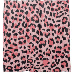 Leopardenhaut: Vintage nahtlose Textur Duschvorhang