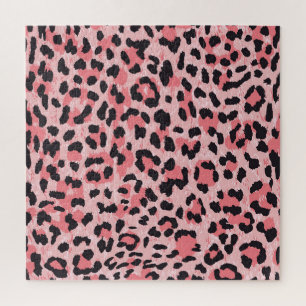 Leopardenhaut: Vintage nahtlose Textur Puzzle