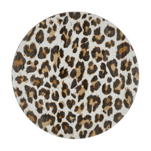 Leopardenhaut: Vintage Nahtlose Textur Schneidebrett