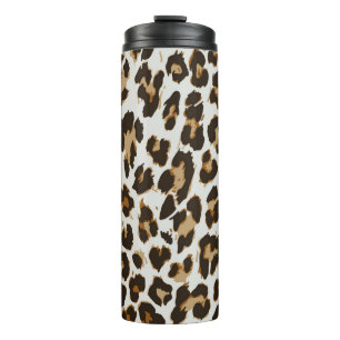Leopardenhaut: Vintage Nahtlose Textur Thermosbecher