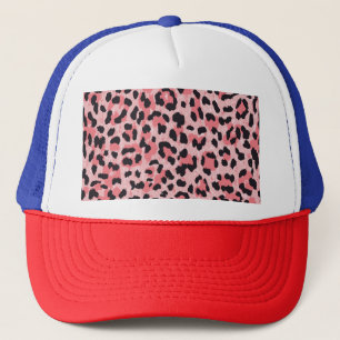 Leopardenhaut: Vintage nahtlose Textur Truckerkappe