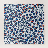 Leopardenhaut: Vintages nahtloses Muster. Puzzle (Horizontal)