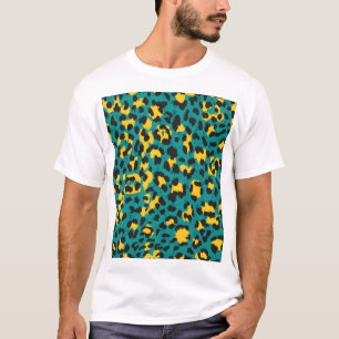Leopardenhaut: Vintages Texturmuster T-Shirt