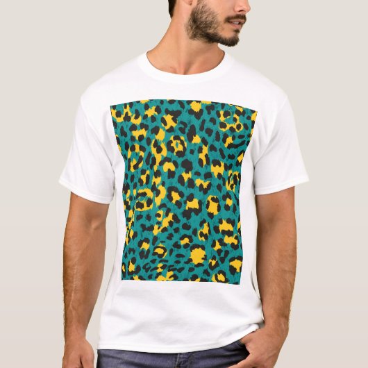 Leopardenhaut: Vintages Texturmuster T-Shirt (Vorderseite)