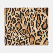Leopardenhaut: Zeitloses, nahtloses Muster Fleecedecke (Vorderseite (Horizontal))