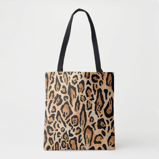 Leopardenhaut: Zeitloses, nahtloses Muster Tasche (Vorderseite)