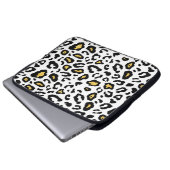 Leopardenhautnahtloses Muster Laptopschutzhülle (Vorne Knopf)