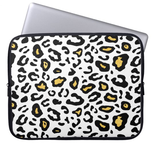Leopardenhautnahtloses Muster Laptopschutzhülle (Vorderseite)