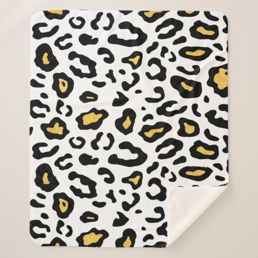Leopardenhautnahtloses Muster Sherpadecke (Vorderseite)