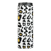 Leopardenhautnahtloses Muster Thermosbecher (Rückseite)