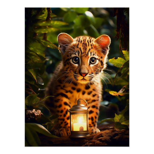 Leopardenjunges Poster (Vorderseite)