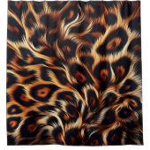 Leopardenkante: Exotischer Flair zur Dusche hinzuf Duschvorhang (Vorderseite)