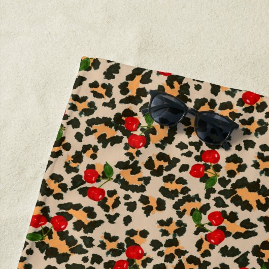 Leopardenkirschen Strandtuch (Beispiel)