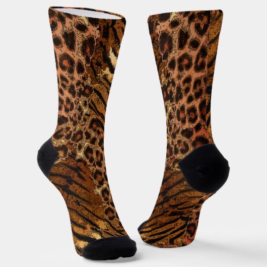 Leopardenleder Socken (Gewinkelt)