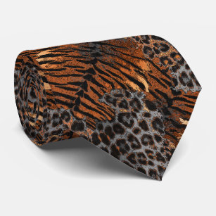 Leopardenlederhaut, trendy, gepunktet gestreifte K Krawatte