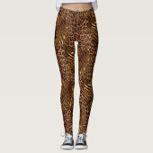 Leopardenlederhaut, trendy, gepunktet gestreifte K Leggings (Vorderseite)