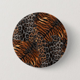 Leopardenledermode Button