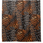 Leopardenledermode Duschvorhang (Vorderseite)