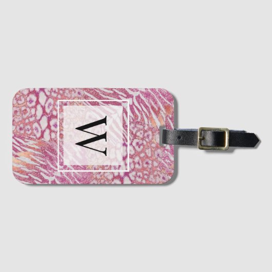 Leopardenledermode Gepäckanhänger (Vorderseite (Horizontal))