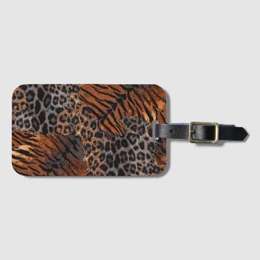Leopardenledermode Gepäckanhänger (Vorderseite (Horizontal))