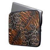 Leopardenledermode Laptopschutzhülle (Vorderseite Links)