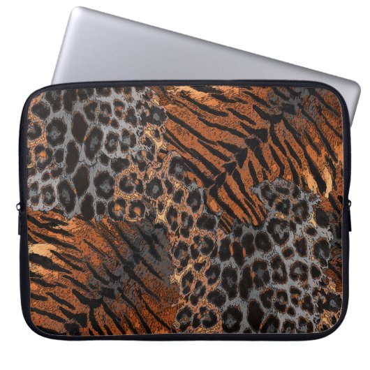 Leopardenledermode Laptopschutzhülle (Vorderseite)