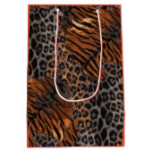 Leopardenledermode Mittlere Geschenktüte (Rückseite)
